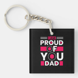Vaderdag Cadeau   Ik ben trots op je vader Sleutelhanger