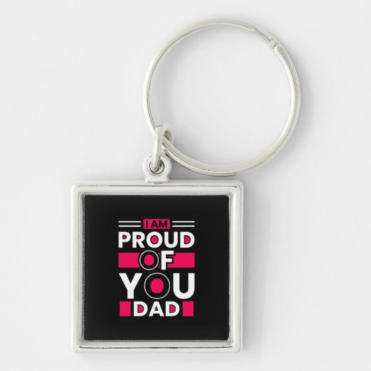 Vaderdag Cadeau | Ik ben trots op je vader Sleutelhanger (Voorkant)