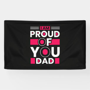 Vaderdag Cadeau   Ik ben trots op je vader Spandoek
