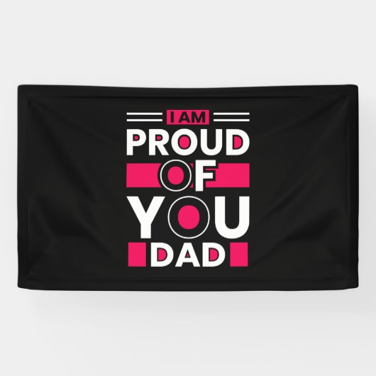 Vaderdag Cadeau | Ik ben trots op je vader Spandoek (Horizontaal)