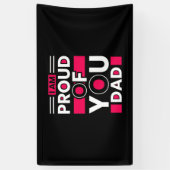 Vaderdag Cadeau | Ik ben trots op je vader Spandoek (Verticaal)