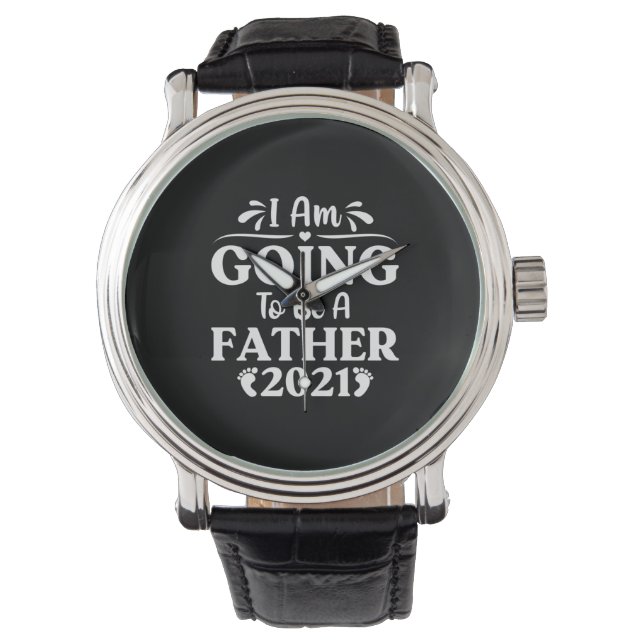 Vaderdag Cadeau | Ik word vader Horloge (Voorkant)