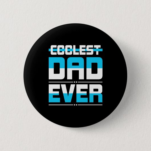 Vaderdag Cadeau | Koudste pap ooit Ronde Button 5,7 Cm (Voorkant)