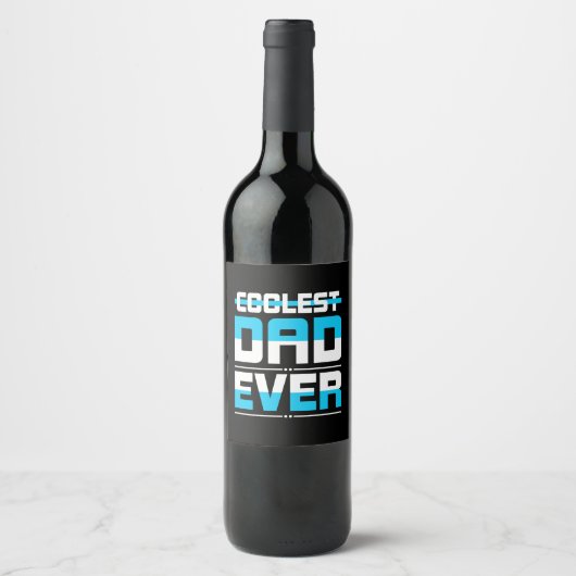 Vaderdag Cadeau | Koudste pap ooit Wijn Etiket (Voorkant)
