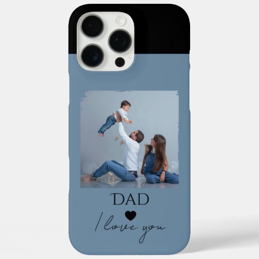 Vaderdag cadeau met foto en papa, ik hou van je Case-Mate iPhone case (Achterkant)