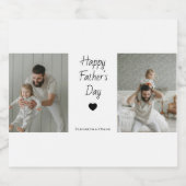 Vaderdag cadeau met foto's en Kinder namen - Bier Etiket (Enkel label)