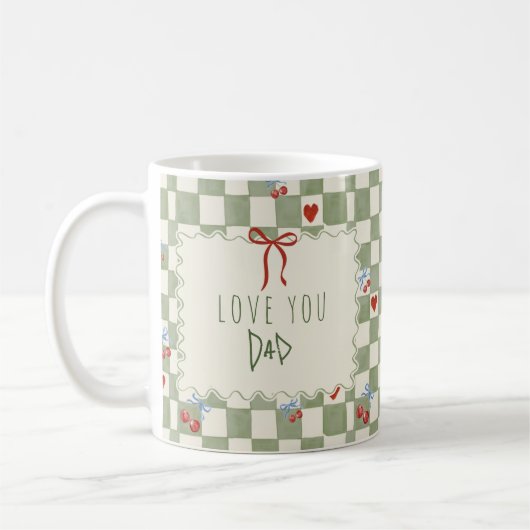 Vaderdag cadeau mok met eigen naam (Links)