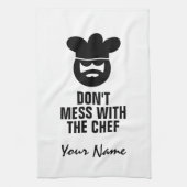 vaderdag cadeau Niet rommelen met chef-koken Theedoek (Verticaal)
