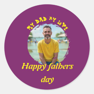 Vaderdag cadeau ronde sticker