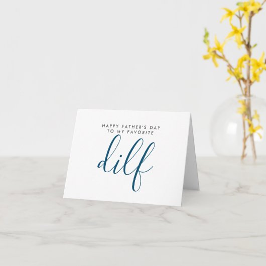 Vaderdag cadeau van vrouw Kaart voor man Funny (Gele Bloem)