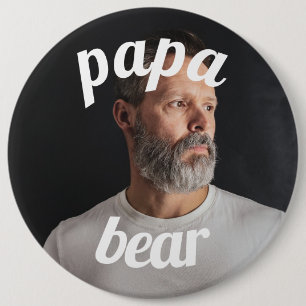 Vaderdag cadeau voor beste vader met Papa-Beer Ronde Button 6,0 Cm