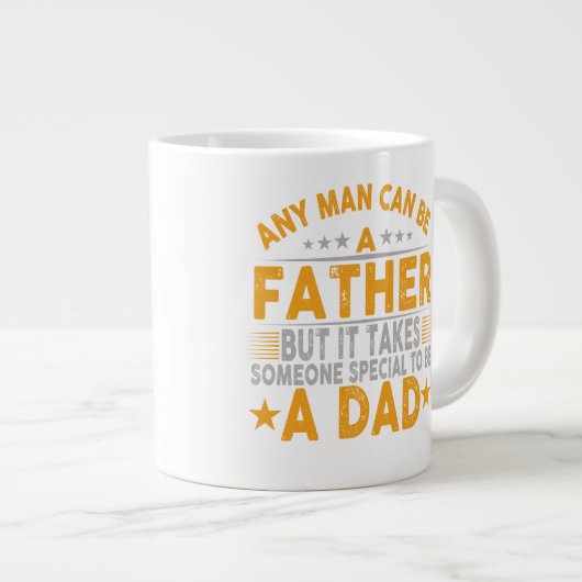 Vaderdag cadeau voor een grootvader als een vader grote koffiekop (Voorkant rechts)