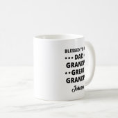 Vaderdag cadeau voor overgrootvader koffiemok (Voorkant rechts)