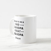 Vaderdag cadeau voor overgrootvader koffiemok (Voorkant links)