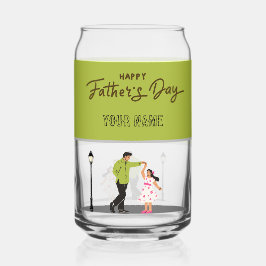 Vaderdag cadeau voor papa | Aangepaste foto & naam Blikvorm Glas