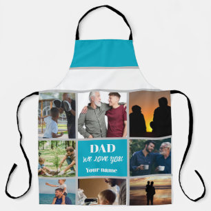Vaderdag cadeau voor papa   Aangepaste foto & naam Schort