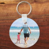Vaderdag cadeau voor papa | Aangepaste foto & naam Sleutelhanger (Voorkant)