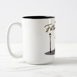 Vaderdag cadeau voor papa | Aangepaste foto & naam Tweekleurige Koffiemok
