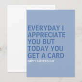 Vaderdag cadeau voor papa bedankkaart (Voorkant / Achterkant)