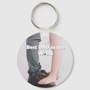 Vaderdag cadeau voor papa \ Beste papa van de were Sleutelhanger