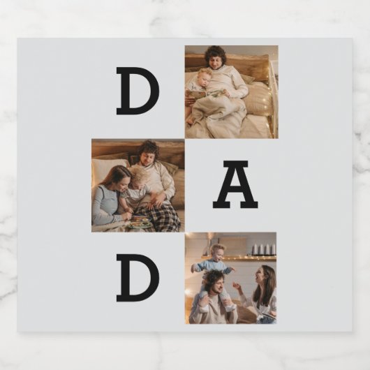 Vaderdag cadeau voor papa - Fotocollage | Bier Etiket (Enkel label)