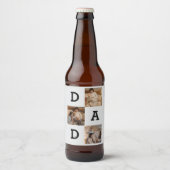 Vaderdag cadeau voor papa - Fotocollage | Bier Etiket (Voorkant)
