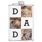 Vaderdag cadeau voor papa - Fotocollage | Heupfles (Voorkant)