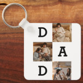 Vaderdag cadeau voor papa - Fotocollage | Sleutelhanger (Voorkant)