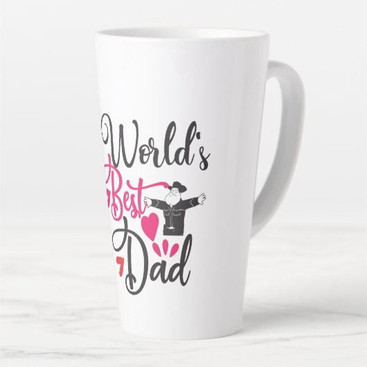 Vaderdag cadeau voor papa ! latte mok (Rechterhoek)