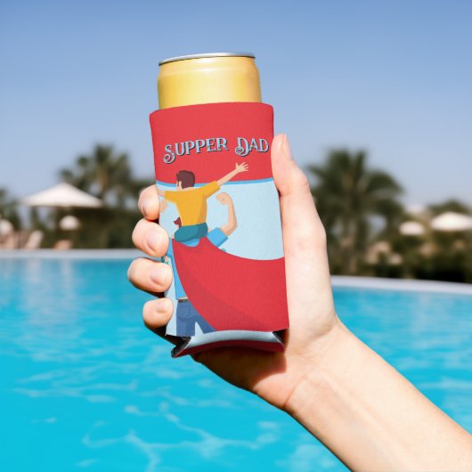 Vaderdag cadeau voor Super Dad Seltzer Blikjeskoeler (Insitu Zwembad)