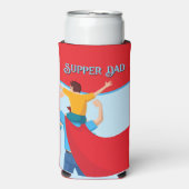 Vaderdag cadeau voor Super Dad Seltzer Blikjeskoeler (Seltzer Voorkant)