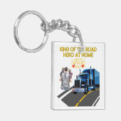 Vaderdag cadeau voor truckers Acryl Sleutelhanger (Voorkant Links)