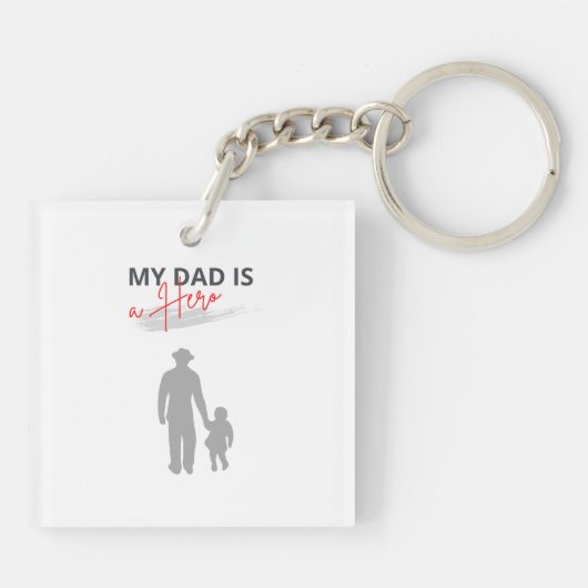 Vaderdag cadeau voor truckers Acryl Sleutelhanger (Achterkant)