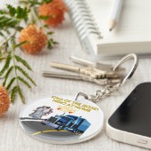 Vaderdag cadeau voor truckers sleutelhanger (Voorkant Rechts)