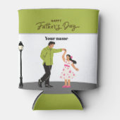 Vaderdag cadeau voor vader | Aangepaste foto & naa Blikjeskoeler (Voorkant)