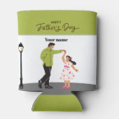 Vaderdag cadeau voor vader | Aangepaste foto & naa Blikjeskoeler (Achterkant)