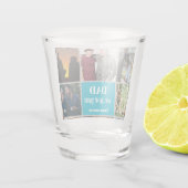 Vaderdag cadeau voor vader | Aangepaste foto & naa Shot Glas (Achterkant)