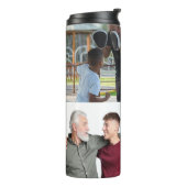 Vaderdag cadeau voor vader | Aangepaste foto Thermosbeker (Gedraaid links)
