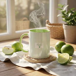 Vaderdag cadeau voor vader groene strepen mok
