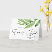 Vaderdag cadeau voor vader van dochter en zoon kaart (Gele Bloem)