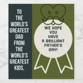 Vaderdag cadeau wijn etiket (Enkel label)