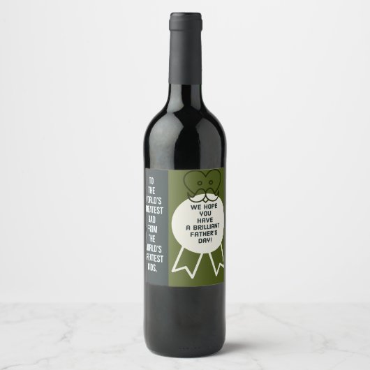 Vaderdag cadeau wijn etiket (Voorkant)