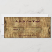 Vaderdag Cadeaubonnen Kaart Texas Star (Achterkant)