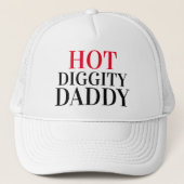 Vaderdag Cadeauidee Baseball HOT DIGGITY DADDY Trucker Pet (Voorkant)