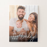Vaderdag Cadeauidee Persoonlijke papa foto Legpuzzel<br><div class="desc">Druk je liefde en bewondering uit met onze "We Love You Daddy Custom Photo Puzzle" - een hartverwarmend en sentimenteel cadeau dat vreugde en dierbare herinneringen zal brengen aan je geliefde vader. Deze aangepaste fotopuzzel is een heerlijke manier om hem te shows hoeveel hij voor je betekent. Met de vertederende...</div>