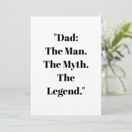 Vaderdag cadeaukaart kaart (Staand voorkant)