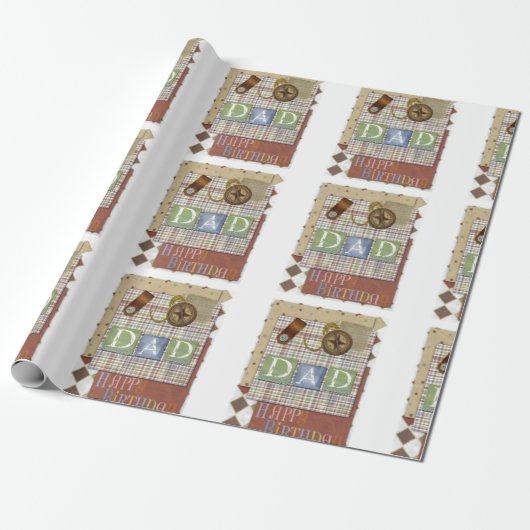 Vaderdag Cadeaupapier (Uitgerold)