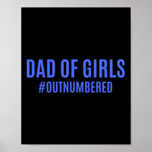 Vaderdag cadeaus van Kinder vrouw papa van meisjes Poster