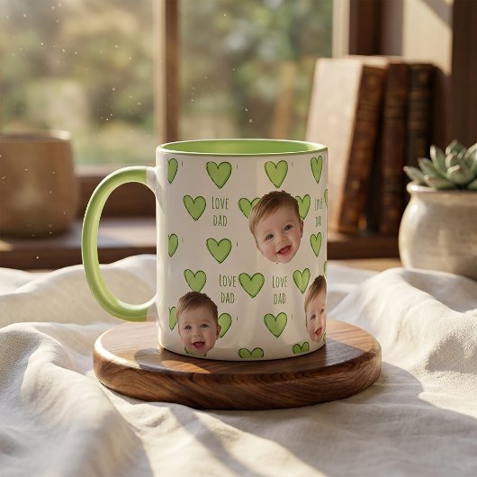 Vaderdag Cadeaus Voor Vader Groen Hart Mok