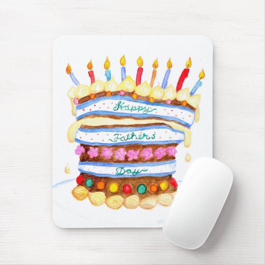 Vaderdag Cake Mousepad Muismat (Met muis)